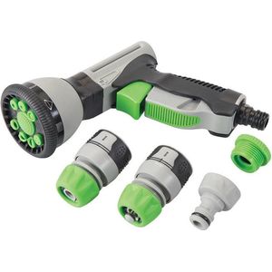 Silverline 5-delige sof-grip sproeier snelkoppeling set