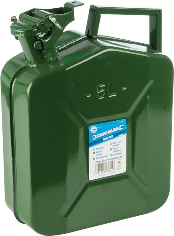 Silverline Metalen Brandstof - Jerrycan - Inhoud 5 liter