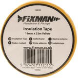 Fixman Isolatietape - 19 mm x 33 meter - Geel