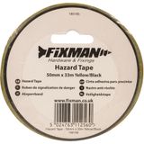 Fixman Markeringstape - Zwart en Geel - 50 Mm X 33 Meter