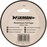 Fixman Aluminium isolatietape - vlamvertragend - 75 mm x 45 m - UV- en waterbestendig
