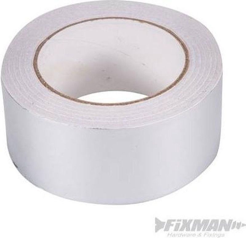Fixman Aluminium isolatietape - vlamvertragend - 75 mm x 45 m - UV- en waterbestendig