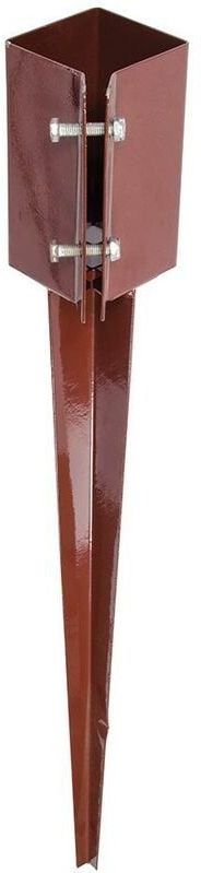 Fixman Gepunte paalhouder - Gegalvaniseerd staal - Poedercoating - 75 x 75 x 750 mm