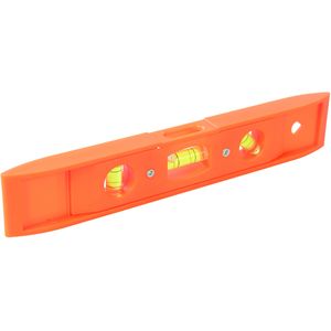 Task Compacte zakwaterpas - ABS - 3 libellen - magnetische basis - 230 mm - oranje