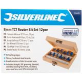 Silverline 12-delige 8 Mm TCT Frees set