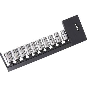 Silverline Metrische dopsleutelset - 10 t/m 19 mm - 10-delig - Chroom vanadium staal