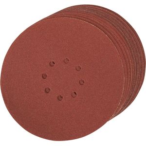 225 mm geperforeerde klittenband schuurvellen, 10 pk.