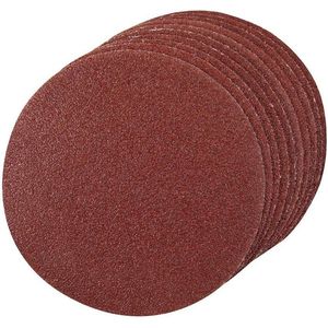 Silverline 689244 schuurschijven met klittenband, 125 mm, 10-delig Set 4 x 60-serie, 2 x 80, 120-korrel 240