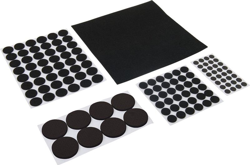 Fixman 125-delige Viltglijderset - Zelfklevend - Zwart