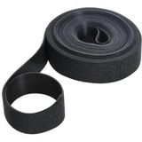 Fixman Zwarte Klittenband Band - Dubbelzijdig - 25 Mm X 5 Meter