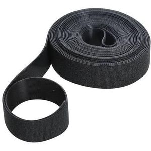 Fixman Zwarte Klittenband Band - Dubbelzijdig - 25 Mm X 5 Meter