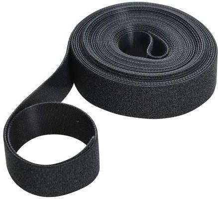 Fixman Zwarte Klittenband Band - Dubbelzijdig - 25 Mm X 5 Meter