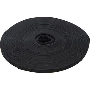 Fixman - Klittenband - Zwart - Dubbelzijdig - 10 mm x 5 meter