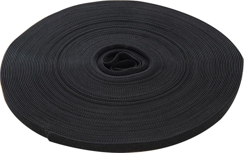 Fixman - Klittenband - Zwart - Dubbelzijdig - 10 mm x 5 meter