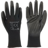 Silverline PU Handschoen met zwarte handpalm  Large