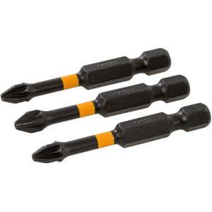 Triton Pozidriv Impact Schroefbits - PZ2 - 50 mm - Set van 3 - Duurzaam S2 Staal