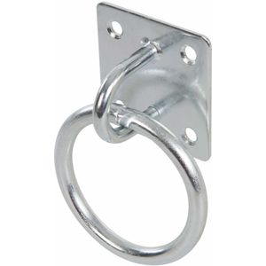 Fixman Kettingplaat met ring - gegalvaniseerd - 50 x 50 mm - roestbestendig