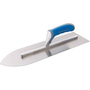 Silverline Softgrip vloertroffel - puntig en rechthoekig - 400 x 115 mm - gehard staal
