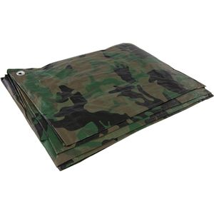 Silverline Afdekzeil/Dekzeil - Camouflage - Waterdicht - UV Bestendig - Kunststof 90 Gr/M2