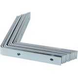 10 x Eckwinkel 100 x 1,6 x 16 mm verzinkt