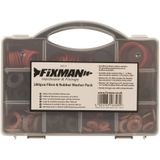 Fixman Assortiment vezel en rubberen afdichtingsringen - 280-delig - met handige opbergkoffer