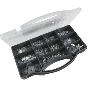 Fixman Assortiment sluitringen - roestbestendig - 1000-delig - met opbergkoffer