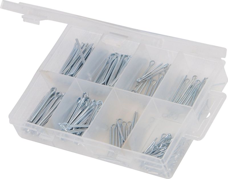 Fixman Assortiment splitpennen - roestbestendig - 175-delig - diverse maten - opbergkoffer
