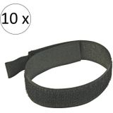Fixman Klittenband Kabelbinders - 15 cm - Zwart - 10 stuks