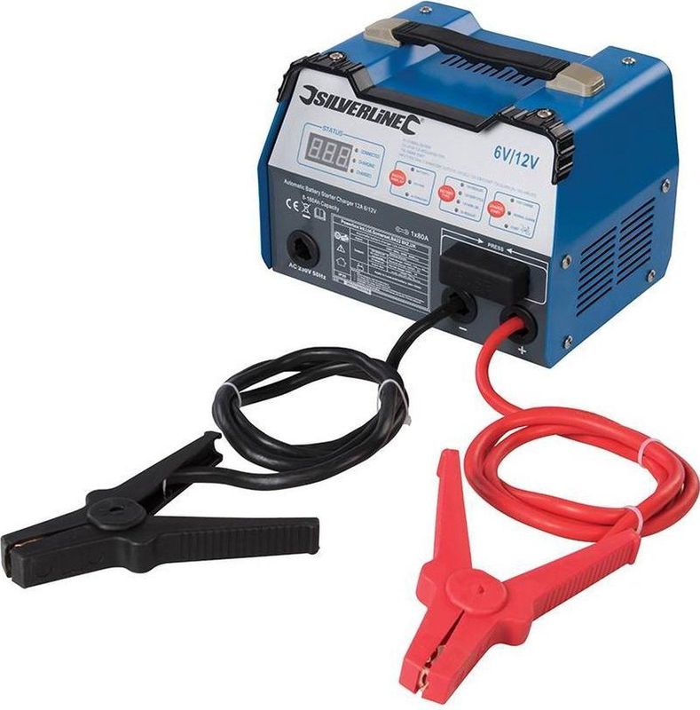 Silverline - Accustarter/Lader - 12 A - Voor 6V & 12V Accu's