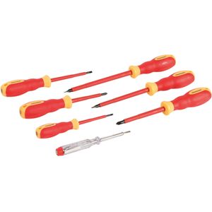 Silverline 928227 VDE soft-grip elektriciens Schroevendraaierset