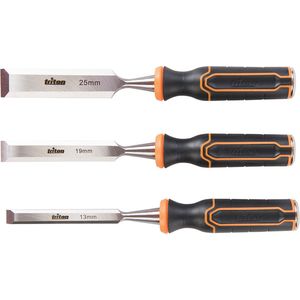 Triton professionele houtbeitelset TWCS3 - 3 Delig - 13, 19 en 25 mm  in etui