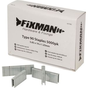 Fixman 947082 Type 90 nietjes 5000pk 5,80 x 16 x 1,25 mm
