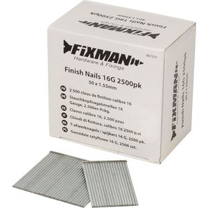 Fixman 807375 Finish Nails 16G 2500pk 50 x 1,55 mm, Zilver