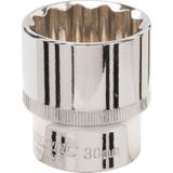 Silverline Metrische Veeltand - 12 Tands Dop - 1/2 Inch - Maat 30 Mm