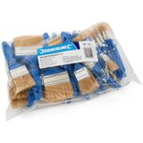 Silverline Wegwerp schilderskwasten set - 50 delig - diverse maten - ideaal voor fijn verfwerk en schoonmaak