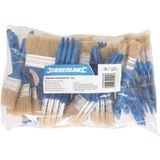 Silverline Wegwerp schilderskwasten set - 50 delig - diverse maten - ideaal voor fijn verfwerk en schoonmaak