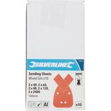 Silverline Set Klittenband Delta Schuurvellen - 140 mm - Diverse Korrelgroottes - Aluminiumoxide - 10 stuks