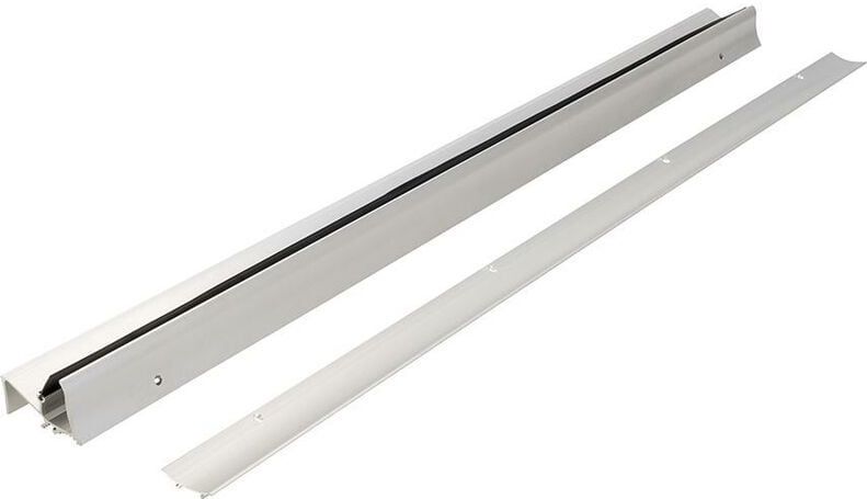 Fixman Tocht en regen strip - Voor deuren - Met meegeleverde bevestigingen - Alminium - Zilverkleurig - 914 x 56 mm