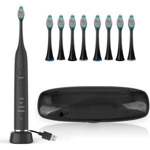 USB -opladen Volwassenen Elektrische sonische tandenborstel met 8 borstelkoppen