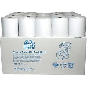 Premium 80 x 80 mm Thermal Paper Till Receipt Roll; voor EPOS POS terminalprinter, cashregister, gereedschapmachine; Epson Citizen Toshiba Star Bixolon Samsung EPOS POS Printer (verpakking met 10