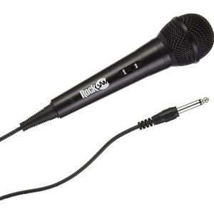 Rockjam Karaoke Unidirectionele bekabelde microfoon Unidirectionele dynamische microfoon met kabel van drie meter - zwart