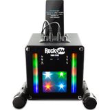 RockJam Singcube 5 watt Bluetooth-karaokemachine met dubbele microfoons, stemwijzigingseffecten en LED-verlichting, zwart