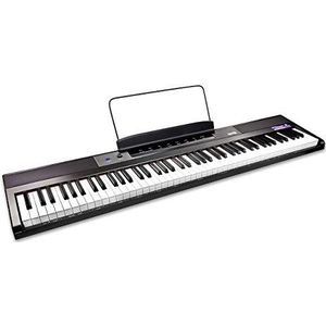 RockJam Digitaal pianotoetsenbord met 88 toetsen met halfzware toetsen in volledige grootte, stroom, bladmuziek, pianonotities stickers en Simply Piano-lessen.