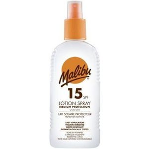 Malibu Lotion Spray Medium Protection Beschermende Spray SPF 15 200 ml