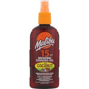 Malibu - Bronzing Tanning Oil Coconut Spf 15 - Tanning Moisturizing Spray
