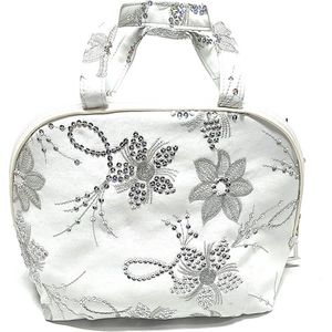 Vagabond-2 Handle Cosmetic Bag-""Diva White"" 3175-Afmeting 26 x 12 x 22 cm.