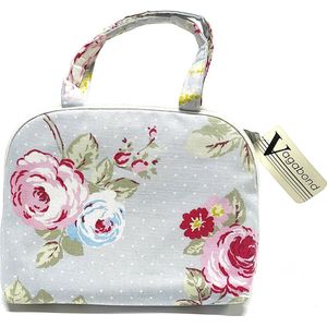 Vagabond-2 Handle Cosmetic Bag-""Polka Rose"" 6975-Afmeting 26 x 12 x 22 cm.