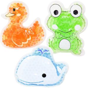 NTB Gelparels - Herbruikbare Hot/Coldpack voor Kinderen - Voordeelset 3 Stuks!! - afmeting +- 12 x 10 cm.