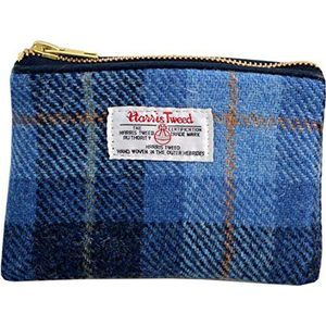 Vagabond Bags Harris Tweed Blue Check Cosmetic Bag Toilettas, 16 cm, blauw (Mid Blue)