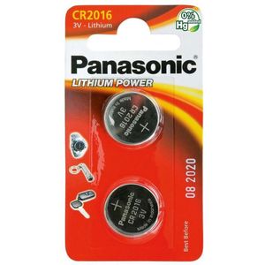 Panasonic Mini CR2016 Lithium-Knopfbatterien - 2 Stk.